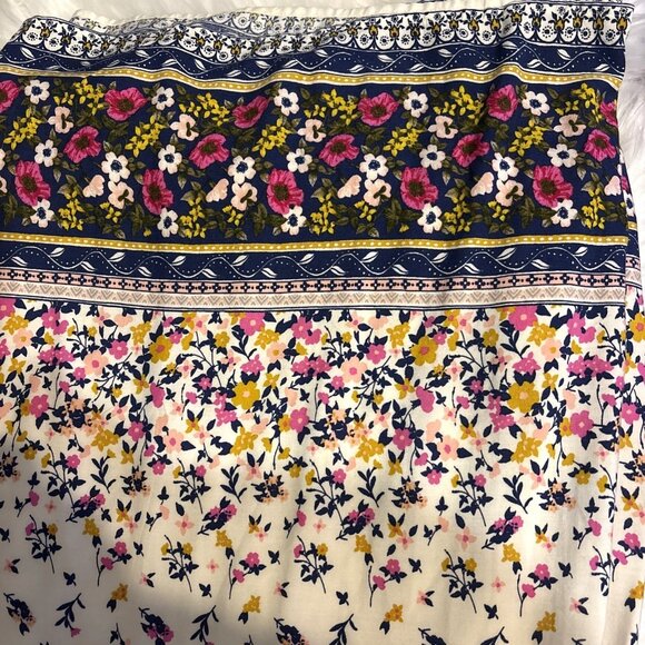 Old Navy Midi Dress Sleeveless Shift Style Plus Sz 2X Floral Cottage Lined - Picture 7 of 10